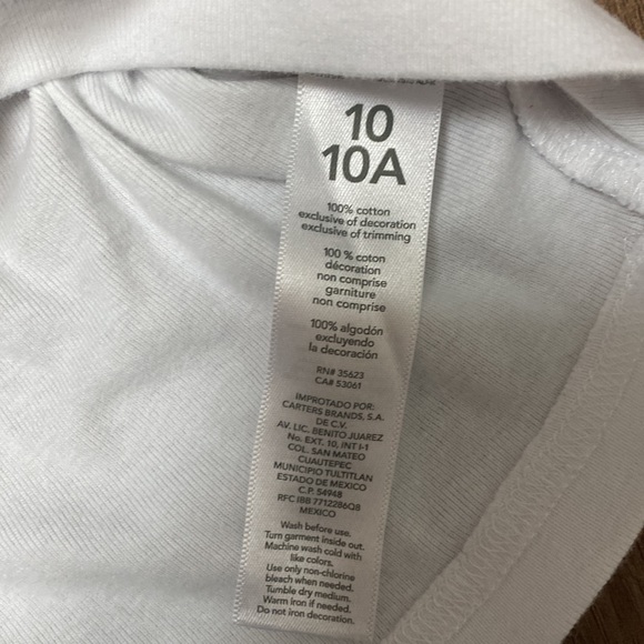 Like new Carters Girls Size 10 PJ Top only - Picture 5 of 5